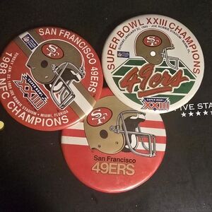 San Francisco 49ers Super Bowl XXIII Champion Buttons